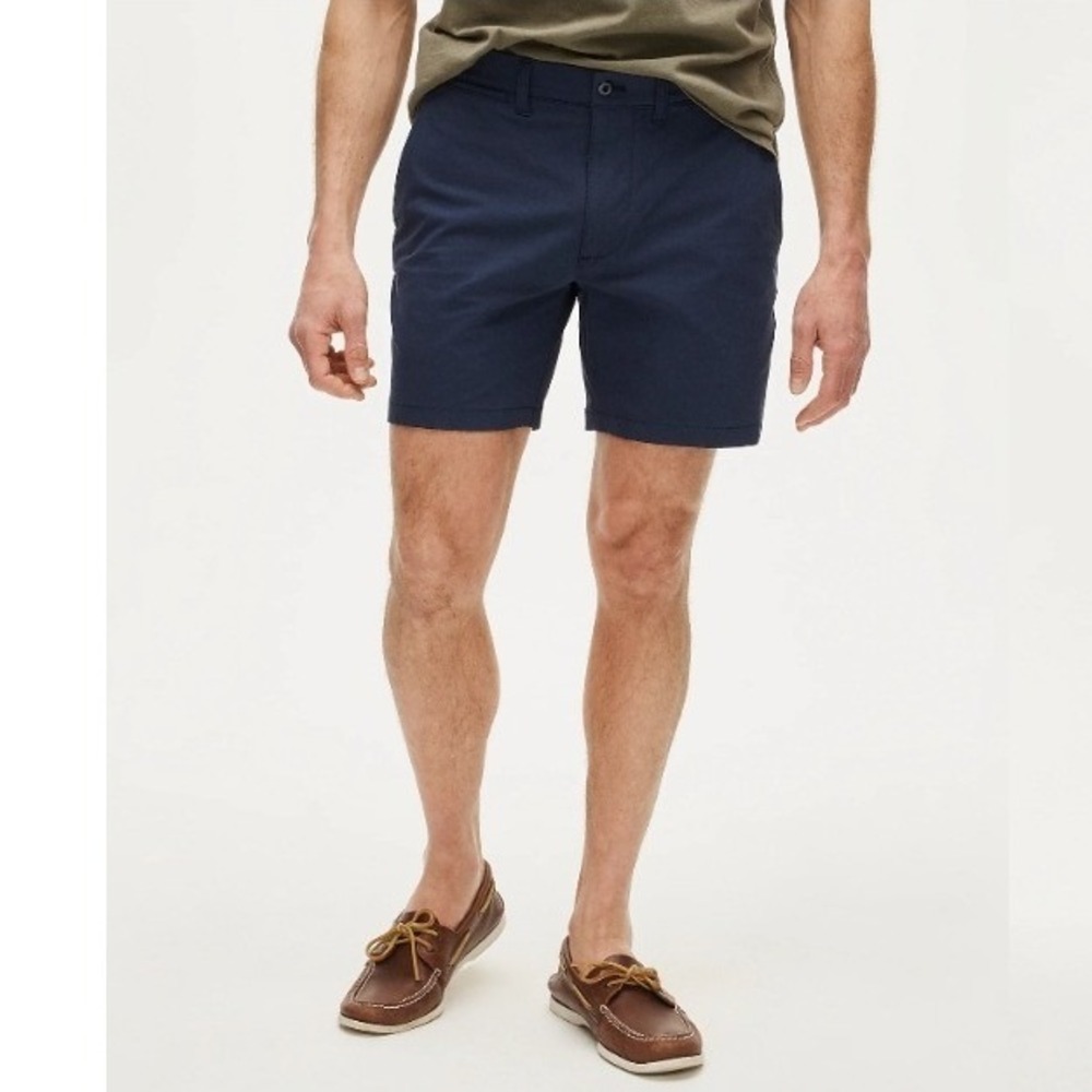 J.Crew Mens 9 Inch Tech Chino Shorts Navy Blue Size 30 NWT $90